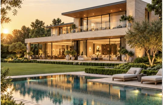 Statement farmhouse with a private pool (artist's impression)